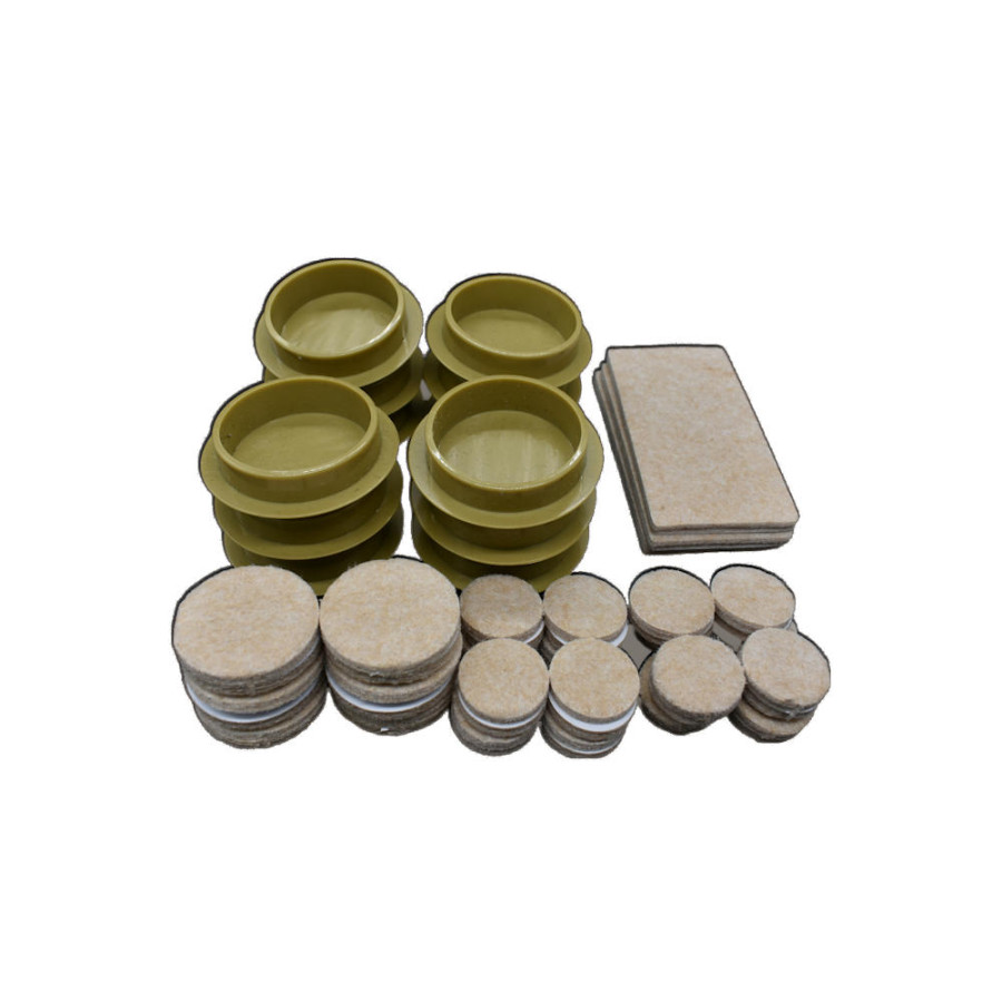 Felt and Castor Cup Set 59 assorted pieces ACCFT25