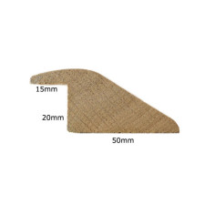 Solid Oak Large Ramp Strip 20mm rebate
